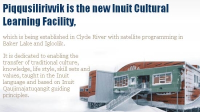 Visit the Piqqusilirivvik: Inuit Cultural Learning Facility web site